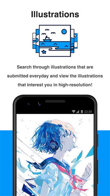 Pixiv 插画浏览界面